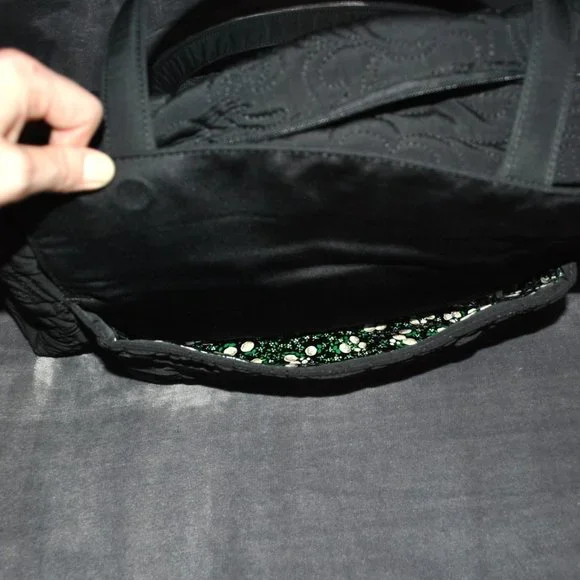 Vera Bradley Ultimate Baby Black Quilted Diaper Bag w/ Changing Pad - Picture 6 of 14